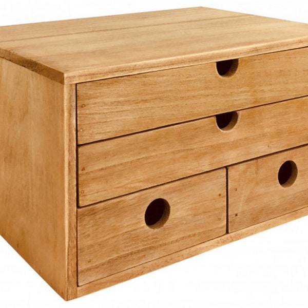 Rustic Solid Wood Storage Organizer 33cm, Wooden Storage Drawers, Home Office, Desk Drawers, Drawer Small Storage, Rustic Trinket Drawers