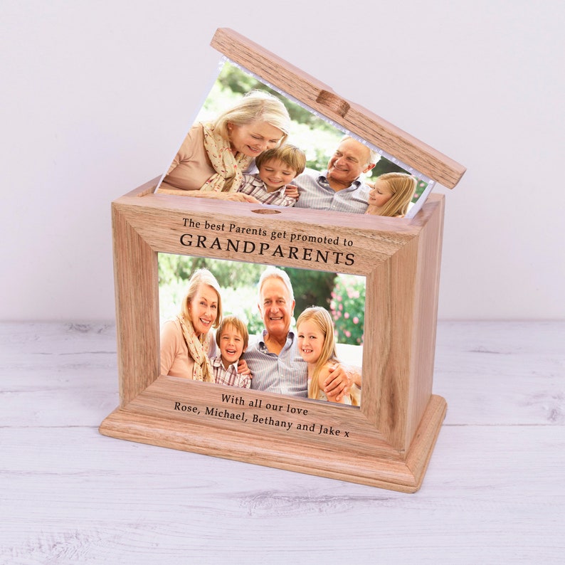 Personalised Wooden Grandparents Gift Photo Album With Sleeves Etsy