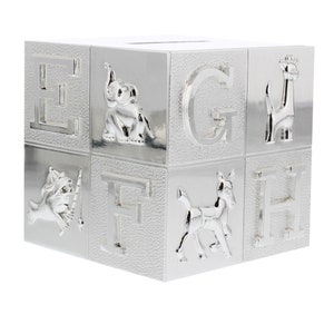 Personalised Silver ABC Money Box Keepsake New Baby Christening Engraved New Baby Gift Money Box image 5