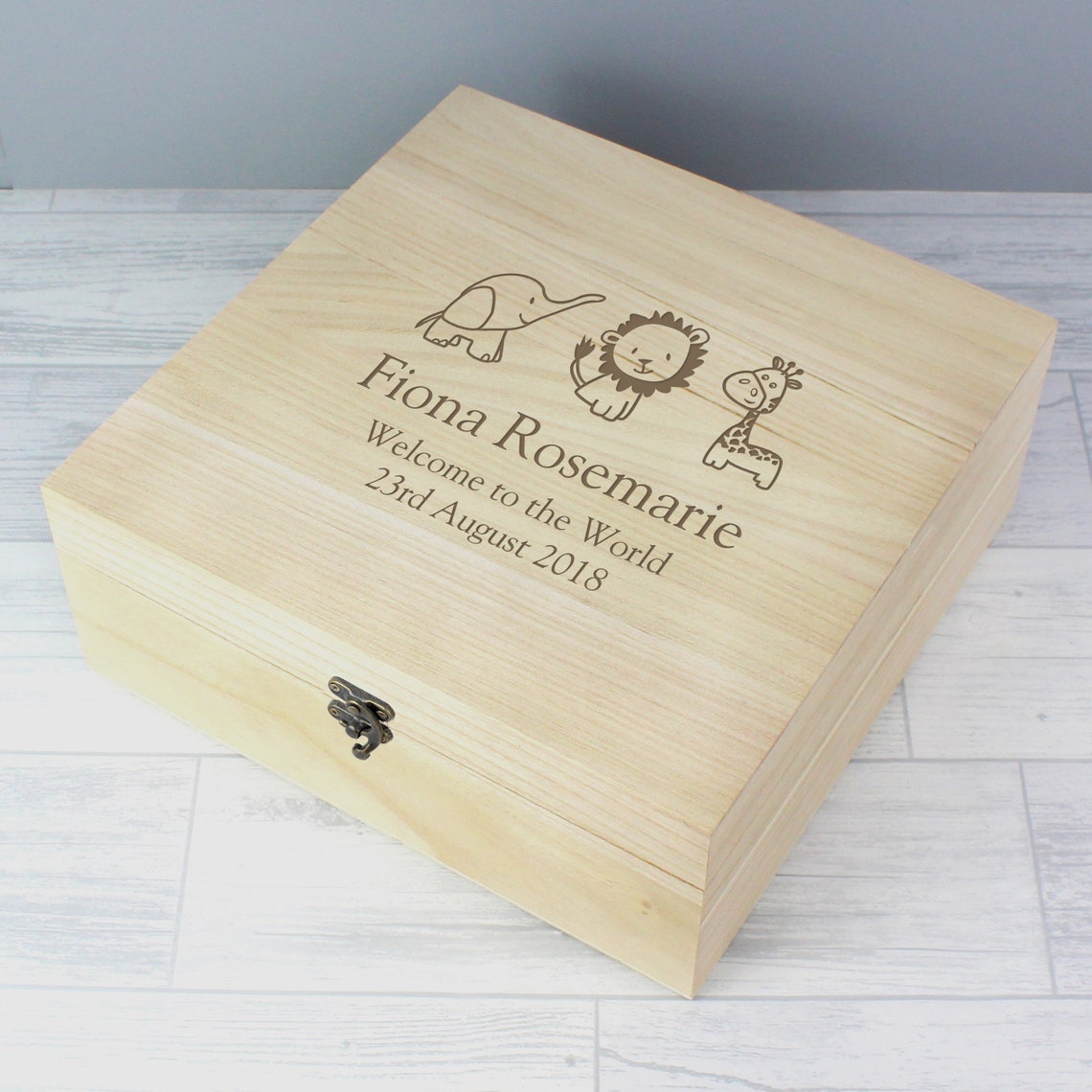 Personalised Wooden Baby Keepsake Box: Newborn Memory Box - Etsy