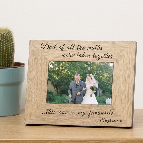 Personalised Father of the Bride Wooden Picture Photo Frame Etsy UK