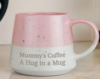 Engraved Speckled Pattern Personalised Drink Mug with Name or Message