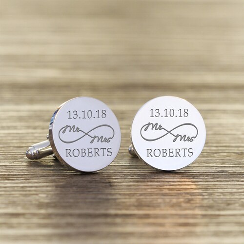Personalised Engraved Bride to Groom Wedding Cufflinks Groom Etsy