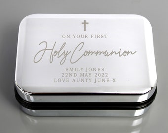 Personalised First Holy Communion Necklace Box, First Holy Communion Gift