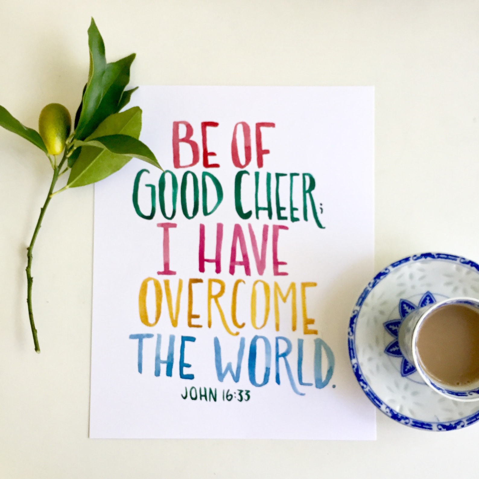 Be of Good Cheer Scripture Wall Art Print John 16 33 Etsy