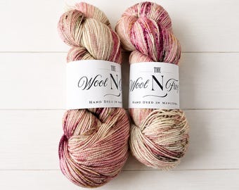 Fingering Weight Hand Dyed Sock  Super Wash 80/20 Merino Nylon yarn 115grams /384 meters