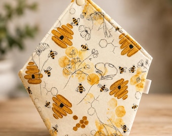 Bee Hive Yarn Bowl Knitting Project Storage Bag – Portable Wool Organizer