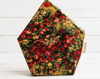 Yarn Bowl, floral  Fabric Bento Yarn  Storage Bag