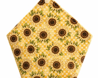 Sunflower Yarn Bowl Bag, Knitting Crochet Wool Organizer, Portable Project Pouch