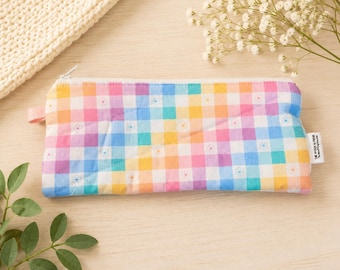 Quilted Knitting Needle Case, Crochet Hook Organizer, Circular Needle Pouch, Knitting Accessories, Gift for Knitter