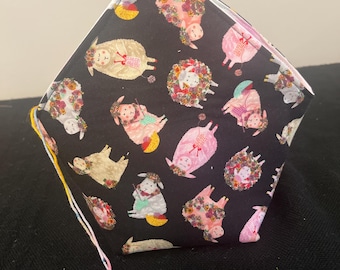 Yarn Bowl, Sheep Knitting Fabric Bento Yarn Cake  Storage Bag