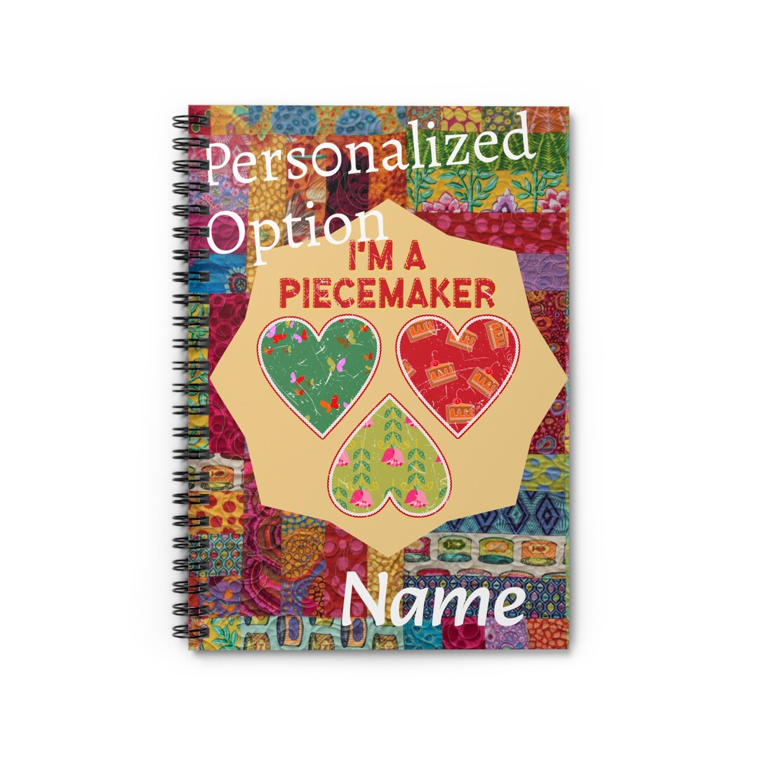Quilters Gift, Personalized Spiral Ruled Line Quilter, Note Pad, Gift ...