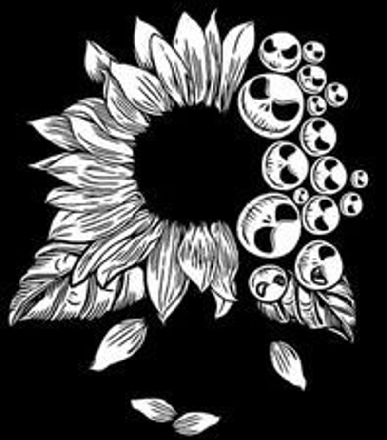 Starbucks Wrap Jack Skellington Sunflower SVG Digital | Etsy