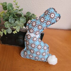 Easter Home Decor, Floral Spring Bunny, Bowl Filler, Easter Stuffed Bunny