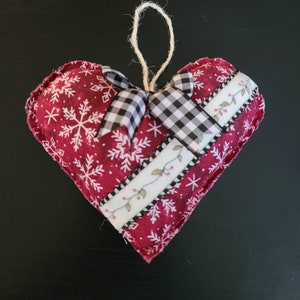 Christmas Heart Home Decor, Christmas Hearts, Hanging Christmas Heart, Door Knob Hanger
