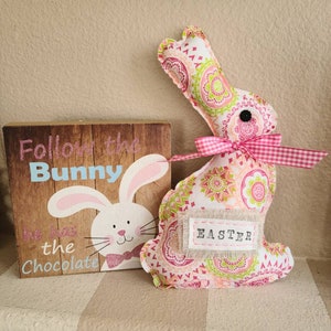 Easter Bunny Decor, Boho Easter Bunny, Bunny Home Decor, Spring Bunny, Stuffed Easter Bunny, Bunny