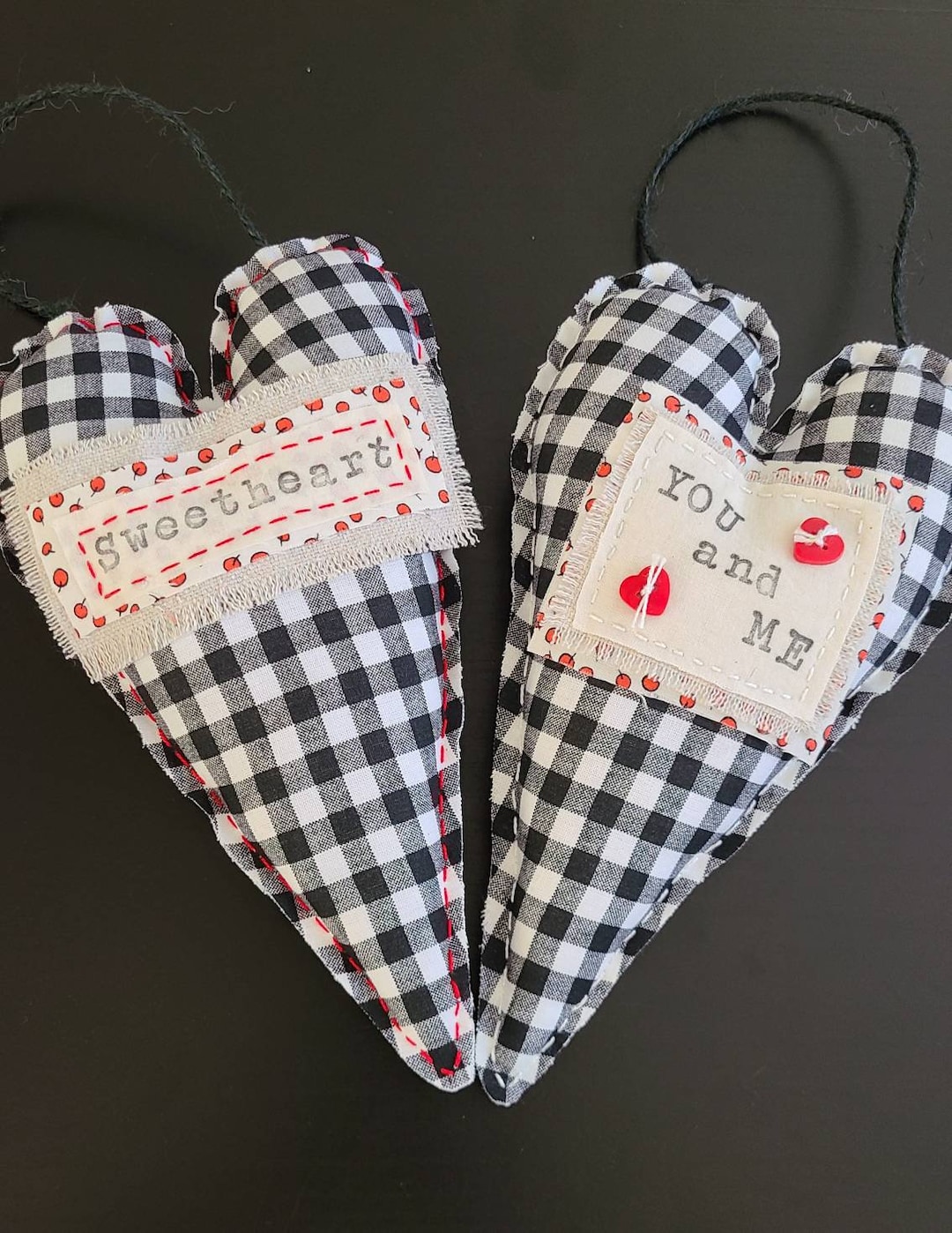 Valentine's Hearts Decor, Modern Farmhouse Valentine's Heart, Stuffed Hearts, Personalized Heart