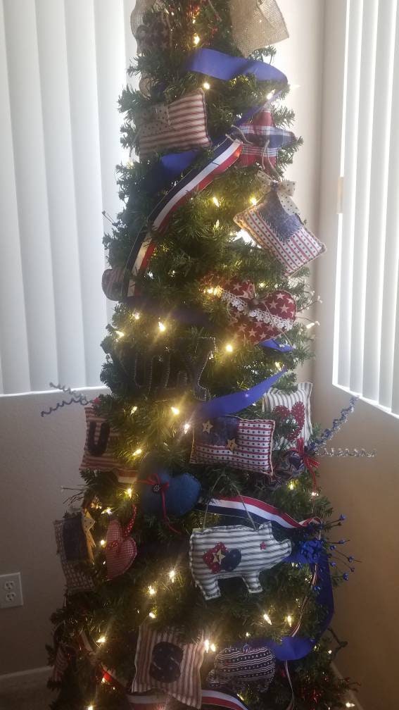 Decoración patriótica del hogar relleno de tazón patriótico | Etsy