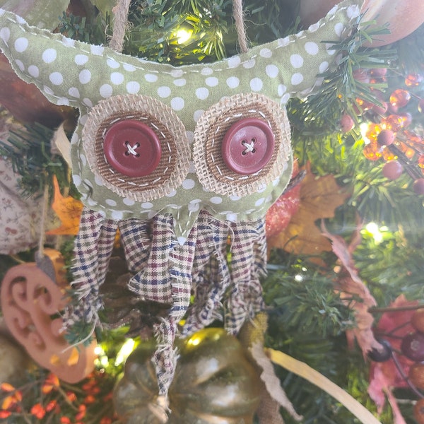 The Ugly Owl, Fall Hoot Owl Ornament, Owl Ornament, Hanging Owl Decor, Owl