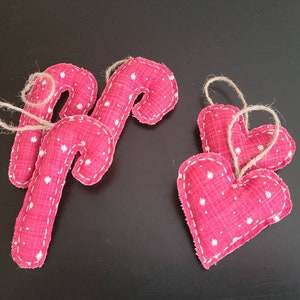 Mini Christmas Ornaments, Christmas Ornaments, Tree Ornaments, Mini Ornaments, Candy Canes, Hearts