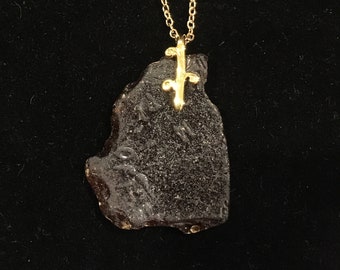 WG デザイン ペンダント アンティーク アンティーク リバー グラス ネックレス 278-G-24-AU-Br - Etsy 日本