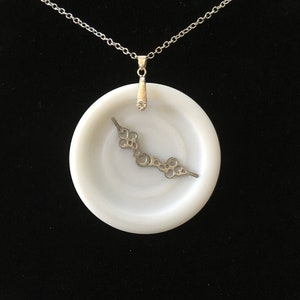 Antique River Glass Necklace 235-Gd-24-AG-Wt