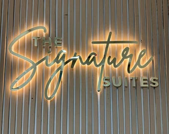Custom 3D Metal Signage, Backlit Logo Sign, Business Sign, Illuminated Letter Sign, Outdoor Light Sign, LED Sign, 3D Signboard, Salon Sign