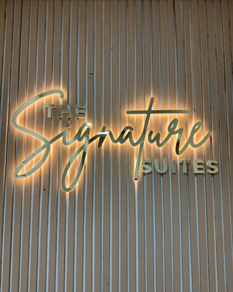 Custom 3D Metal Signage, Backlit Logo Sign, Business Sign, Illuminated ...