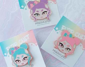 Splatoon 2 3 (Three Options) Pastel Candy Octoling Pin