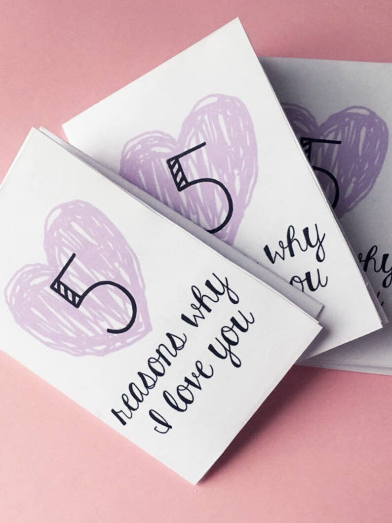 5 redenen waarom ik van je hou MICRO ZINE Etsy Nederland