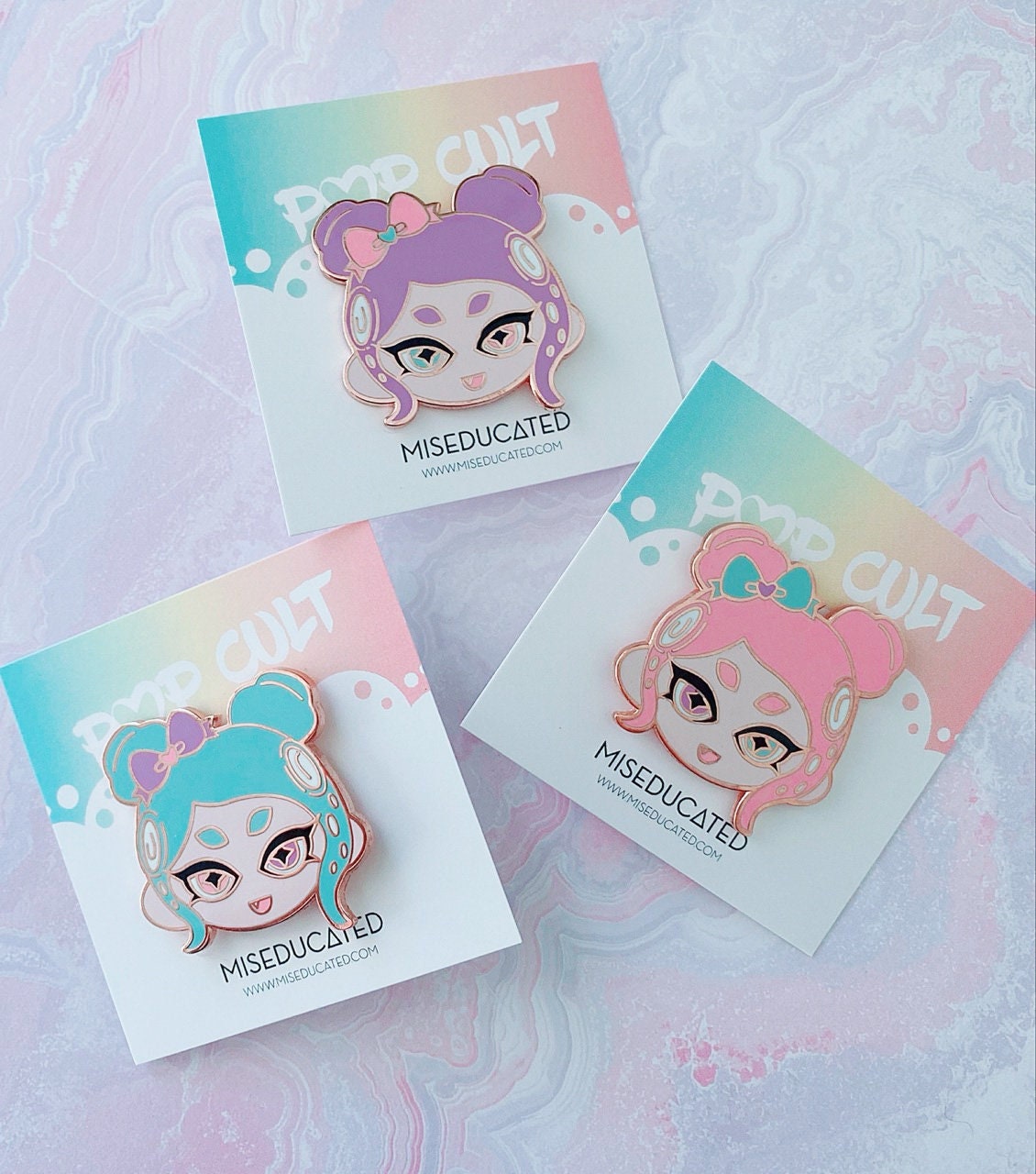 Splatoon Octoling Pin Splatoon 2 3 (three Options) Pastel Candy Octoling Pin - Etsy
