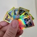 Set of Mini Holographic Card Stickers - Pokémon First & Second Gen