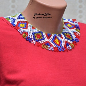Mehrfarbige Perlen Halskette Ukrainische gerdan Choker Halskette Perlenschmuck Damen Schmuck Regenbogen Halskette Multicolor Halskette Geschenk für sie