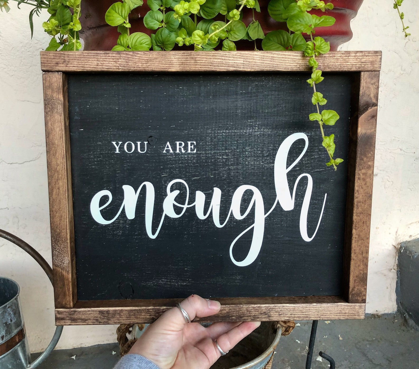 You are Enough Inspirational Sign Relationship Sign Etsy