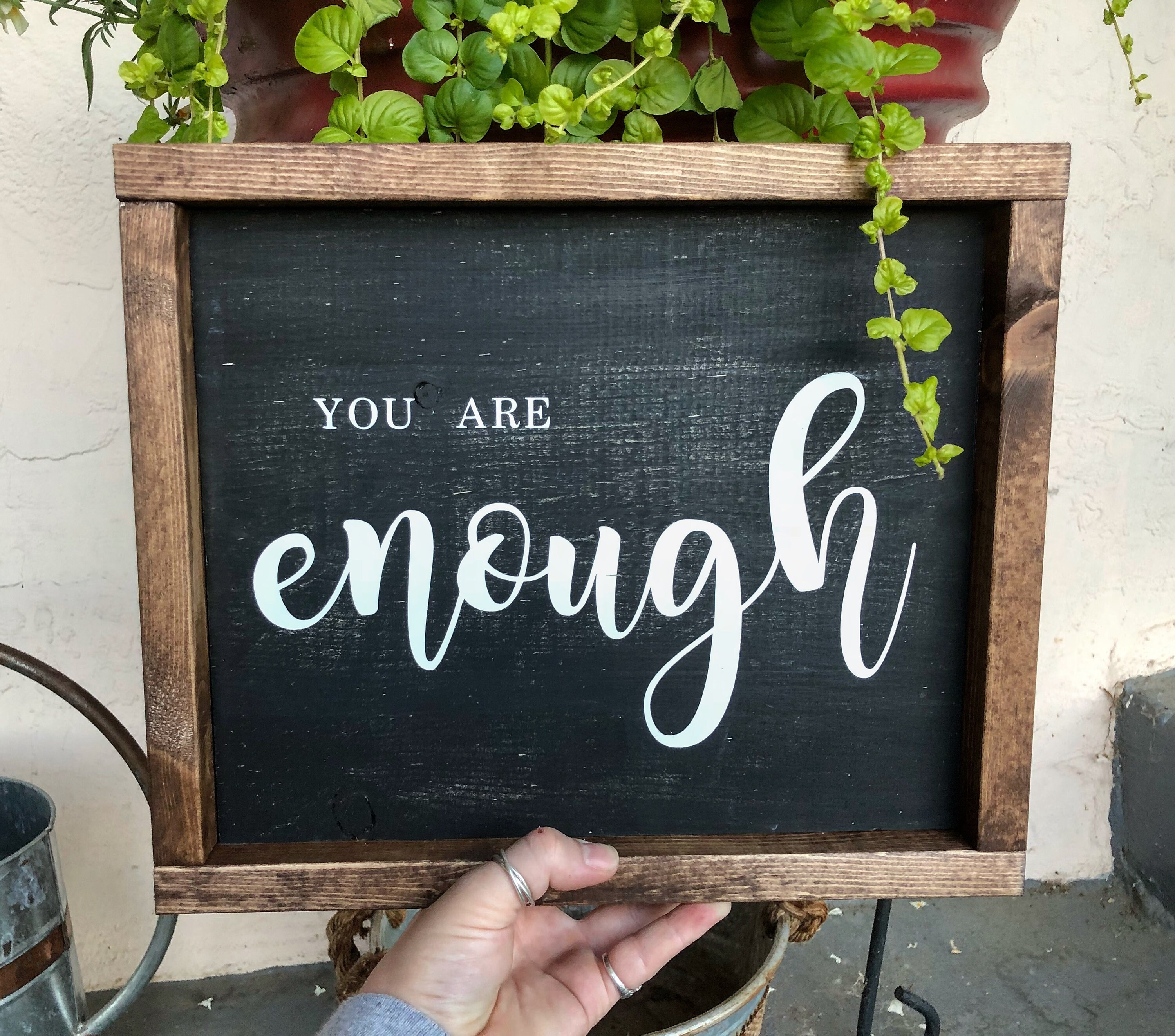 You are Enough Inspirational Sign Relationship Sign Etsy