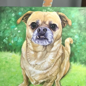 Custom pet painting, custom pet portrait, custom dog painting, custom dog portrait, pet loss gift, pet owner’s gift, Christmas gift