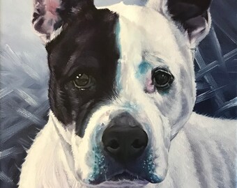 Custom pet painting, custom pet portrait, custom dog painting, custom dog portrait, animal art, canvas art, pet owner's gift, pet loss gift
