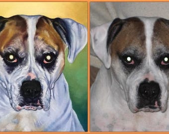 Custom dog portrait, custom dog painting, custom pet portrait, animal painting, oil painting, pet loss gift, pet owner’s gift