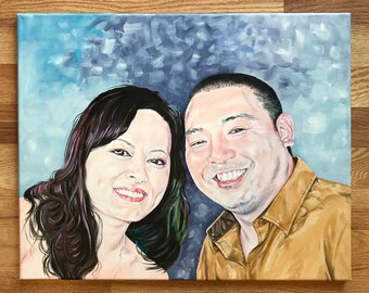 Custom wedding painting, custom anniversary painting, engagement painting, custom couples painting, custom anniversary painting