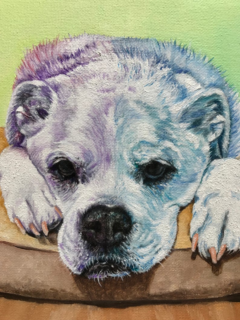 Custom dog painting pet gift custom pet painting animal painting custom portrait painting birthday gift pet loss dog drawing
