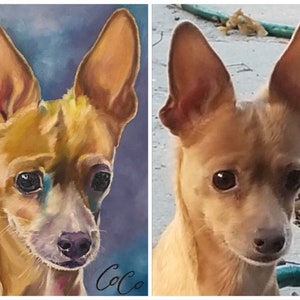 Custom dog painting, custom dog portrait, cust pet painting, custom pet portrait, pet loss gift, canvas art, pet owner&#39;s gift