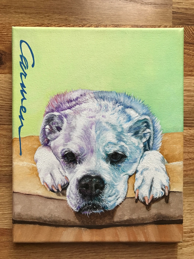 Custom dog painting pet gift custom pet painting animal painting custom portrait painting birthday gift pet loss dog drawing