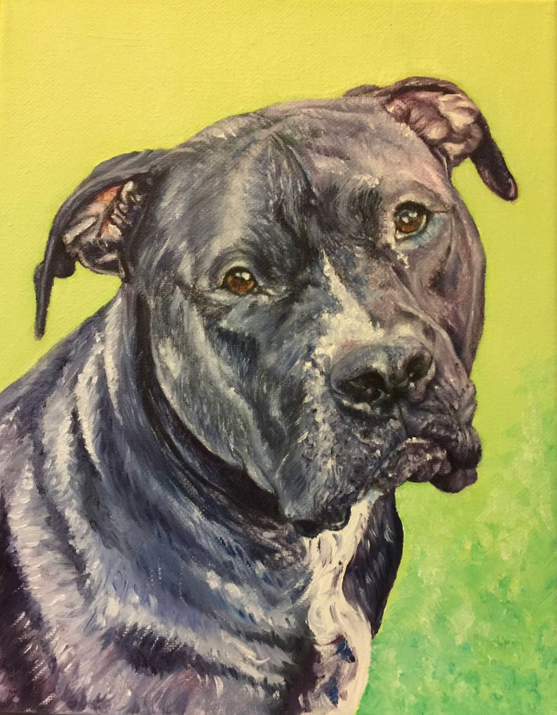 Custom dog painting, custom animal painting, custom pet painting, pet gift, abstract dog art, dog art, animal art, birthday gift image 4