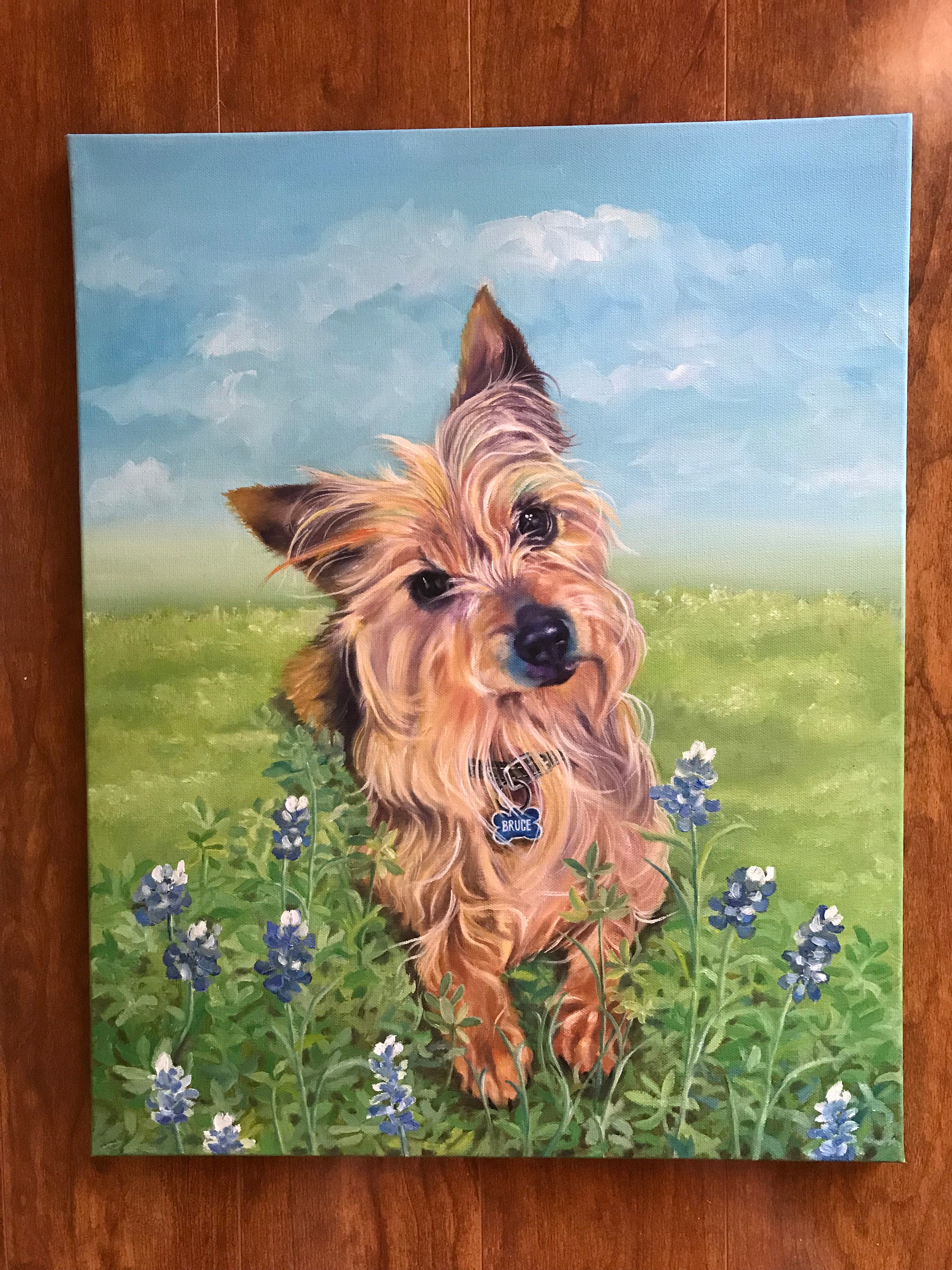 Custom dog painting custom dog portrait custom pet ...