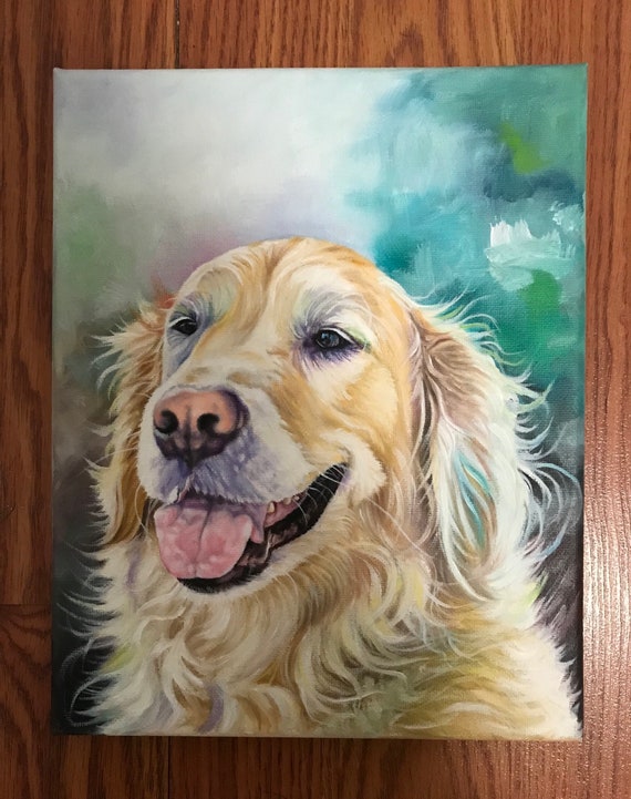 Art Collectibles Pet Portraits Birthday Gift Custom Pet Painting Canvas Art Pet Loss Gift Christmas Gift Custom Dog Portrait Pet Owner S Gift Custom Dog Painting