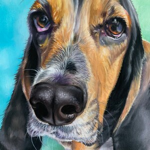 Custom dog painting, custom dog portrait, animal art, animal paintings, pet owners gift, pet gift, Birthday gift for pet owners, oil paints image 3