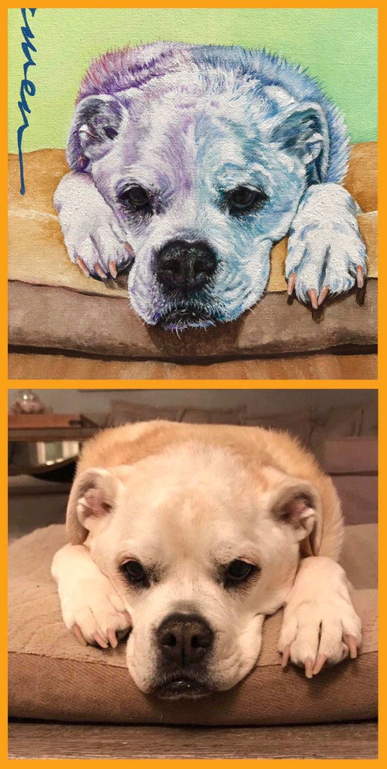 Custom dog painting pet gift custom pet painting animal painting custom portrait painting birthday gift pet loss dog drawing