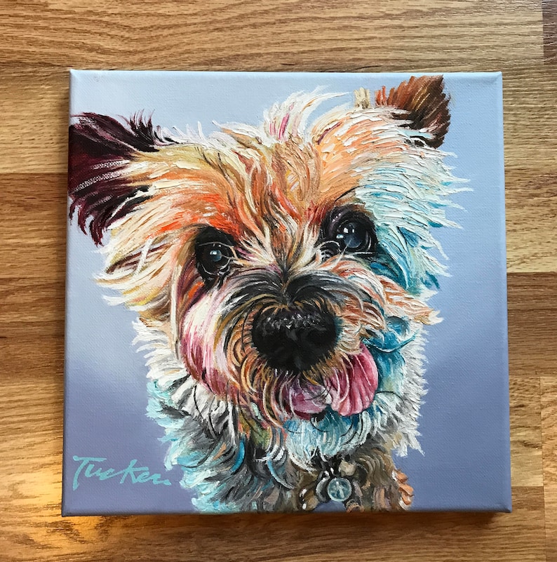 Custom Pet Painting Custom Dog Painting Custom Pet Portrait Etsy