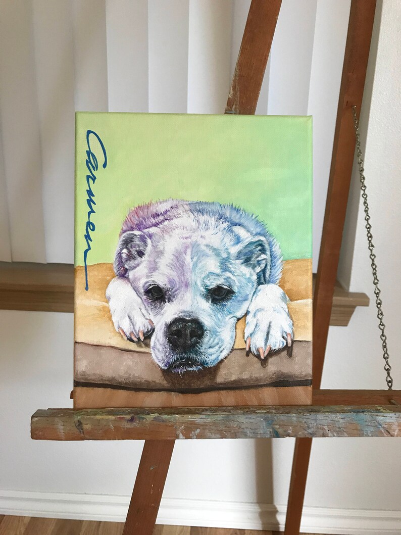 Custom dog painting pet gift custom pet painting animal painting custom portrait painting birthday gift pet loss dog drawing