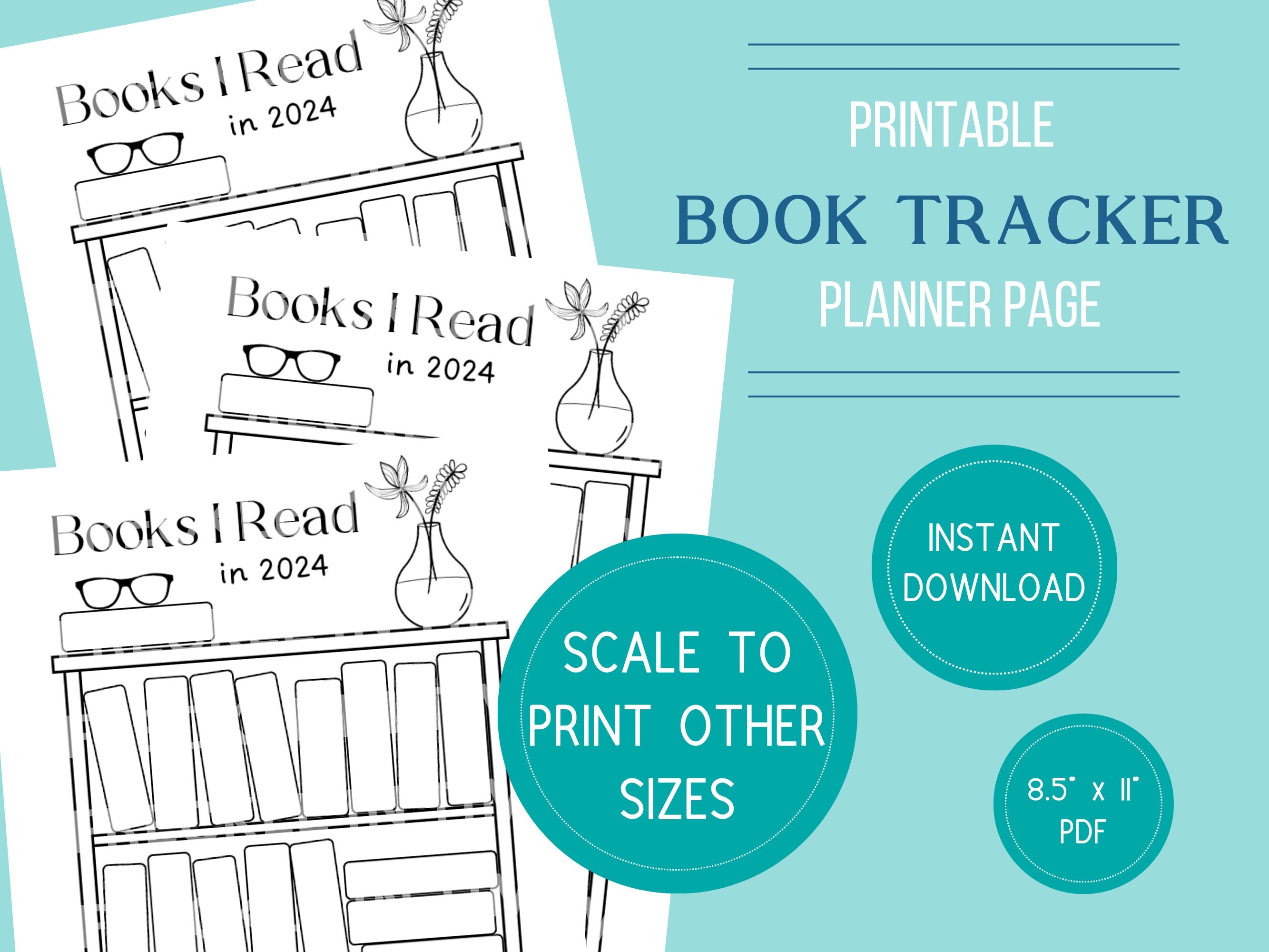 bookshelf-reading-log-printable-planner-page-for-books-read-etsy